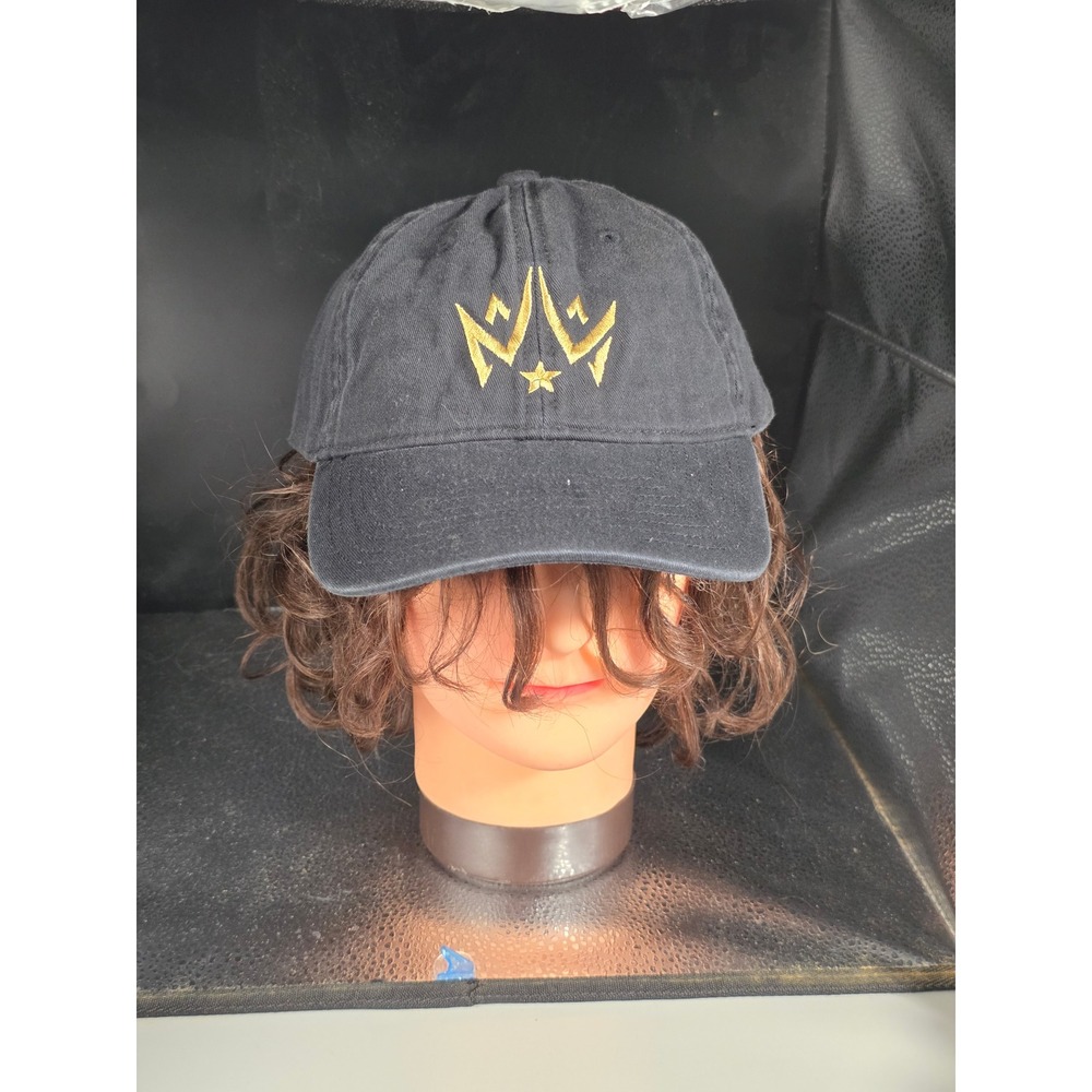 Mens Hat Cap Black Gold Crown Star Strapback Dad Adjustable Mitchell Ness